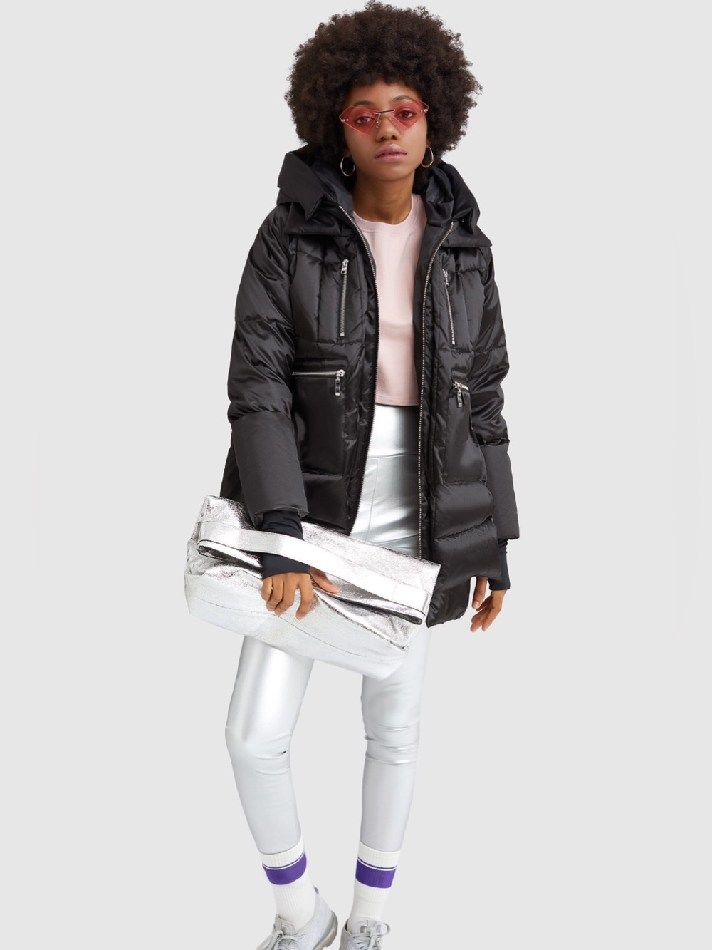 Orolay 092 Universe Thickened Down Jacket Black Puffer Coat Size S - Like New